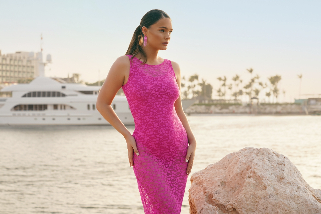 Pink dress from the QUIZ Summer Luxe Collection