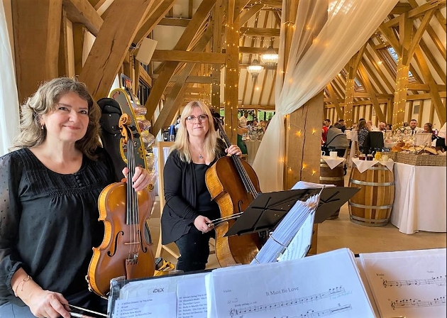 string trio in barn venue