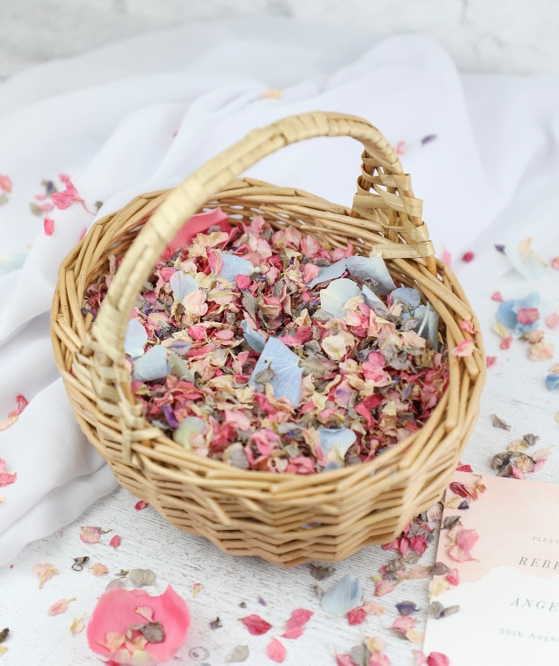 confetti in basket