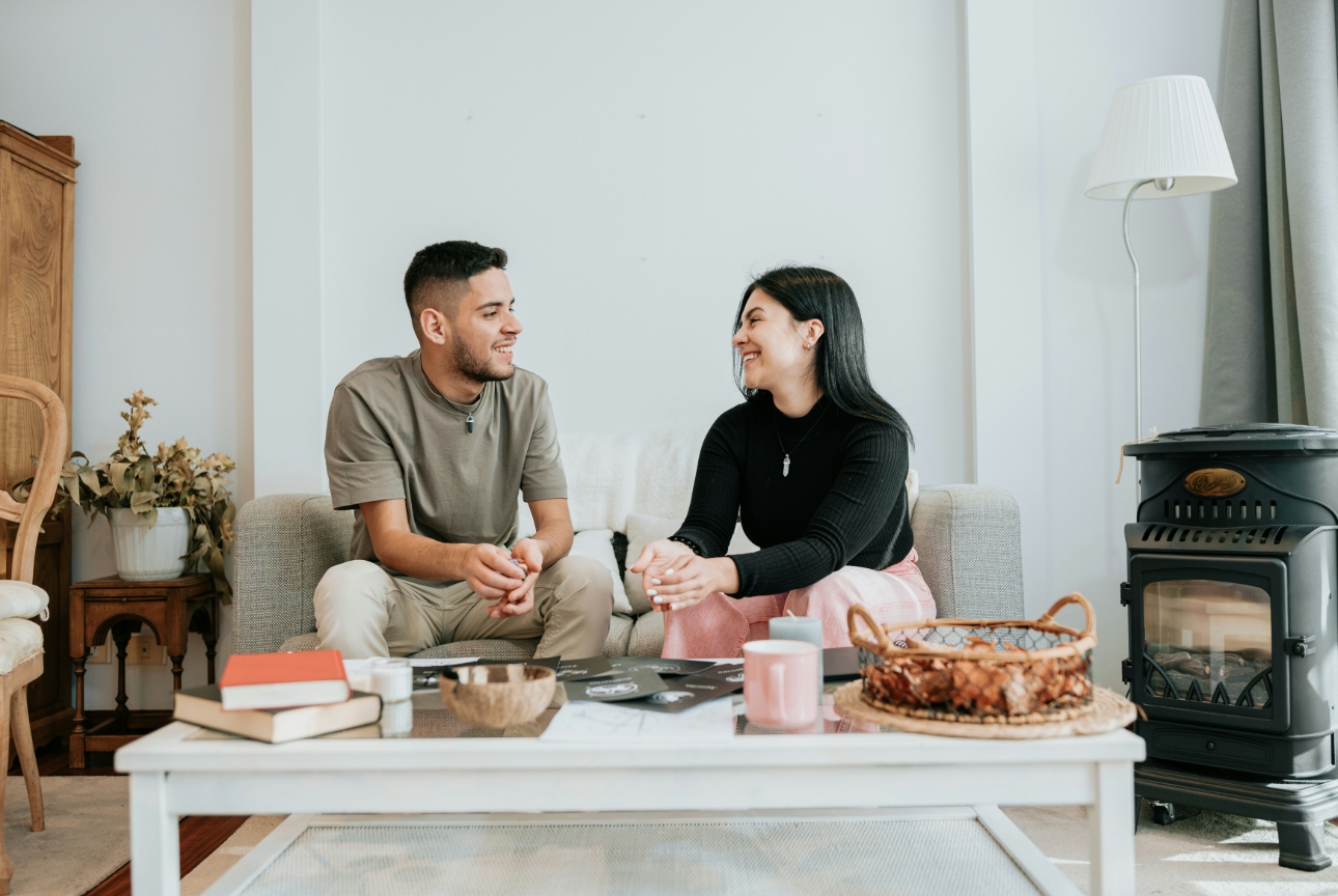 couple chatting